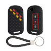 Keycare DE Series silicone key cover DE09 fit for Marazzo, TUV300 Plus, Scorpio, Thar 2020, XUV700, XUV300, Bolero 2020, XUV400, Scorpio-N flip key | Black